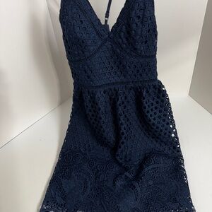 Abercrombie & Fitch Navy Lace Dress Size small